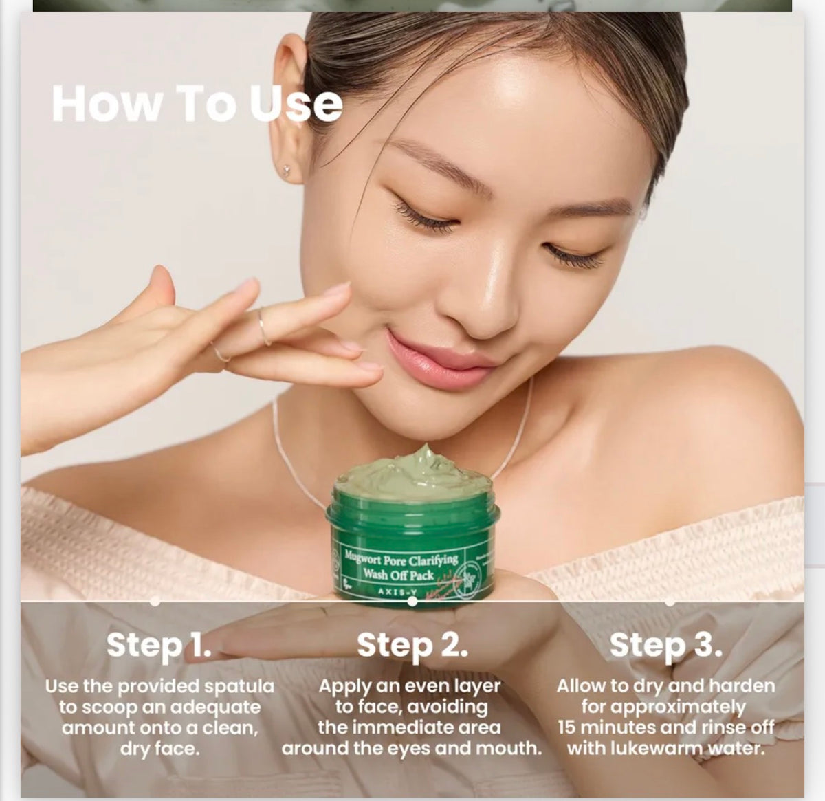 AXIS-Y - Mugwort Pore Clarifying Wash Off Pack
