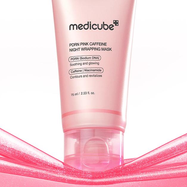 medicube pdrn caffeine overnight wrapping peel off facial mask