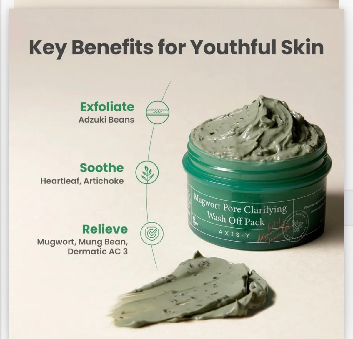 AXIS-Y - Mugwort Pore Clarifying Wash Off Pack