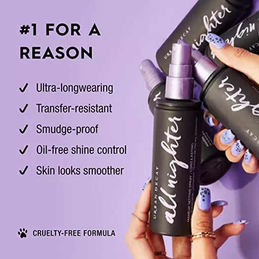 Urban Decay All Nighter Makeup Setting Spray, Long-Lasting Fixing Spray for Face, 15ml mini size