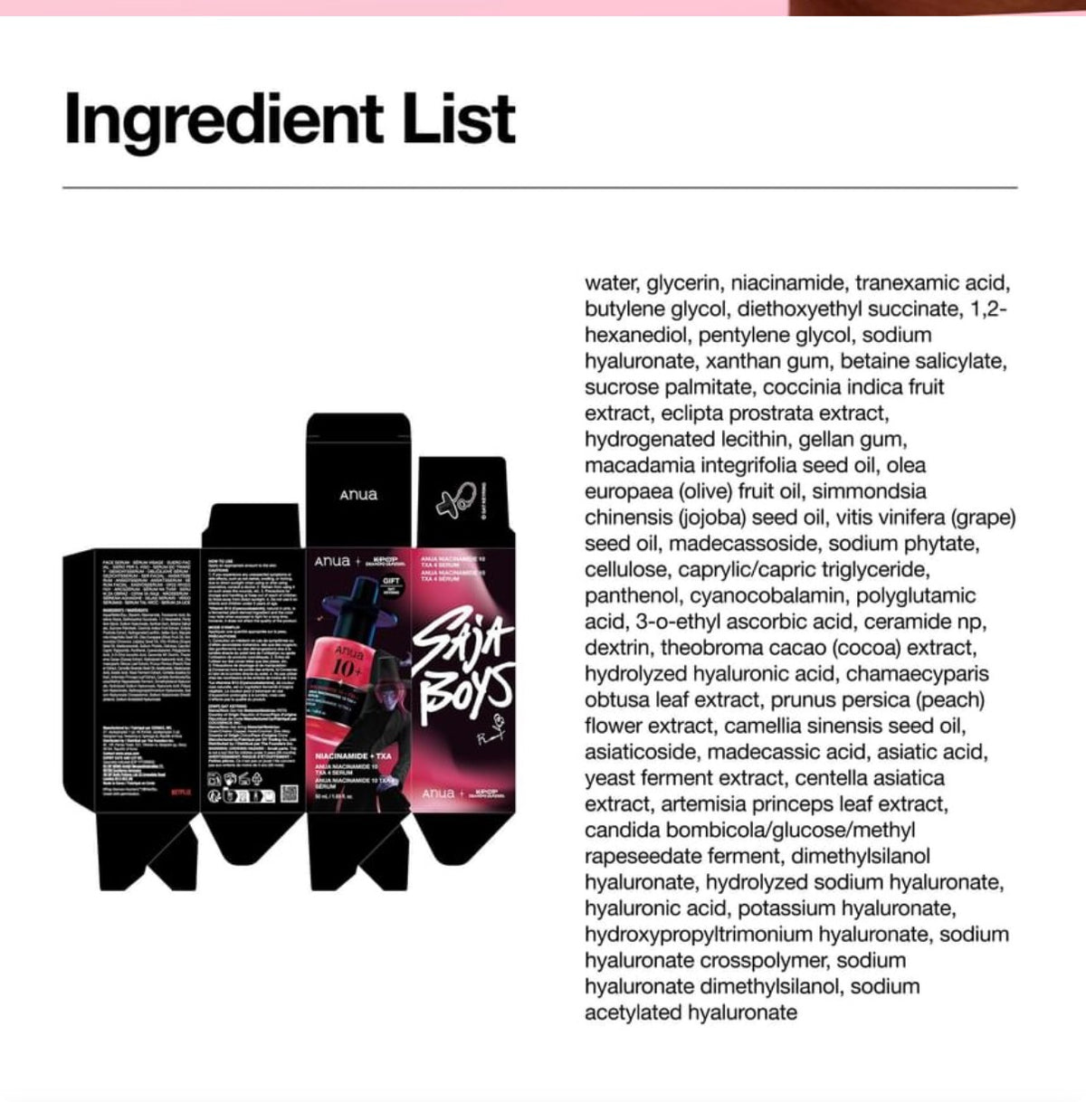 Anua - Kpop Demon Hunters Niacinamide 10 TXA 4 Serum Set 50ml