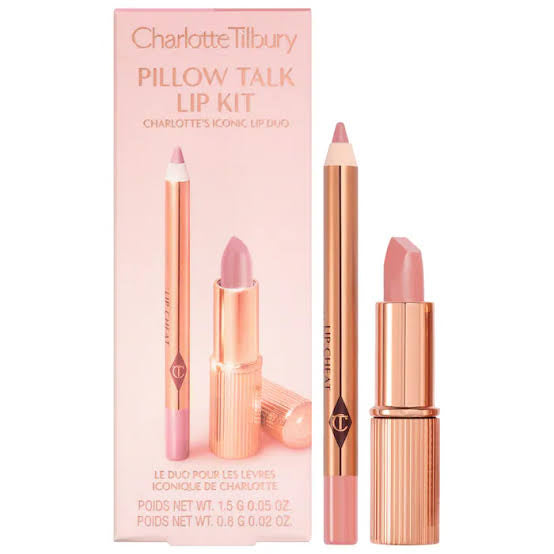 Charlotte Tilbury Mini Pillow Talk Lipstick & Liner Set, Pillow Talk Fair – cool pink nude