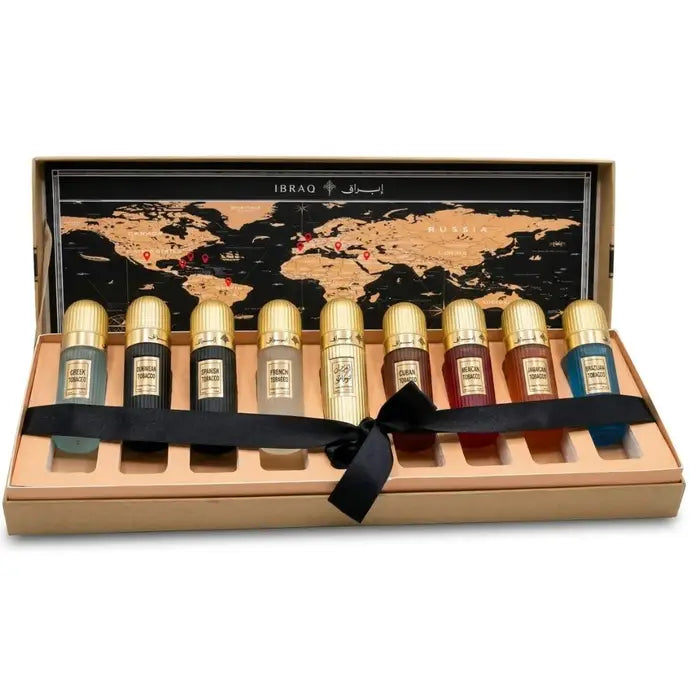 Ibraheem AlQurashi Tobacco Mini Collection Set - 9 Pc Unisex Perfume