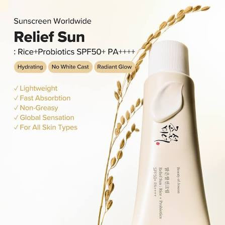 Beauty of Joseon Relief Sun : Rice + Probiotics (50ml, 1.69fl.oz)