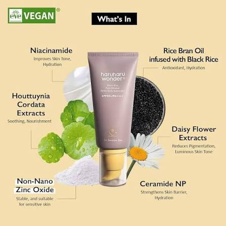haruharu wonder - Black Rice Pure Mineral Relief Daily Sunscreen