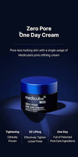 MEDICUBE - ZERO PORE ONE DAY CREAM - 50ML