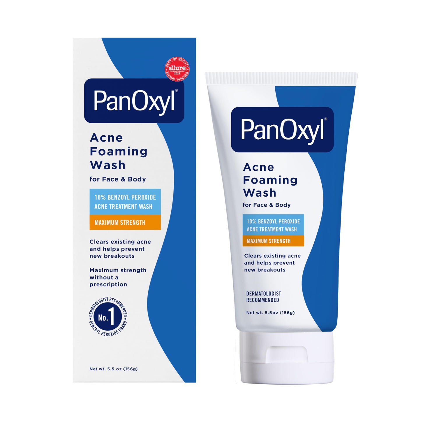 PanOxyl Acne Foaming Wash Benzoyl Peroxide 10% Maximum Strength Antimicrobial 156g